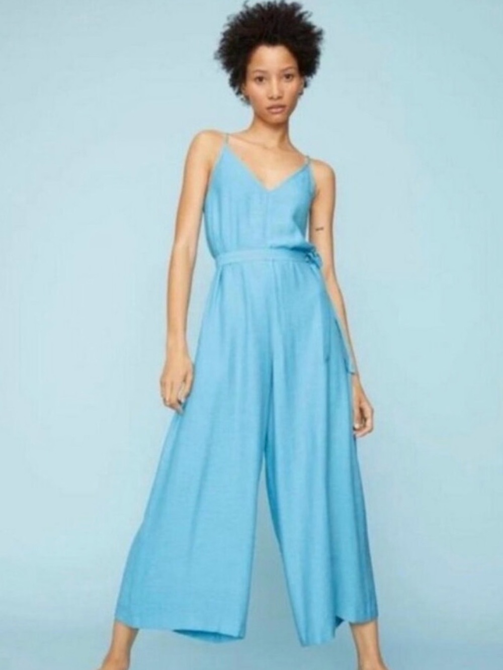 H&M Blue Wide Leg Jumpsuit
